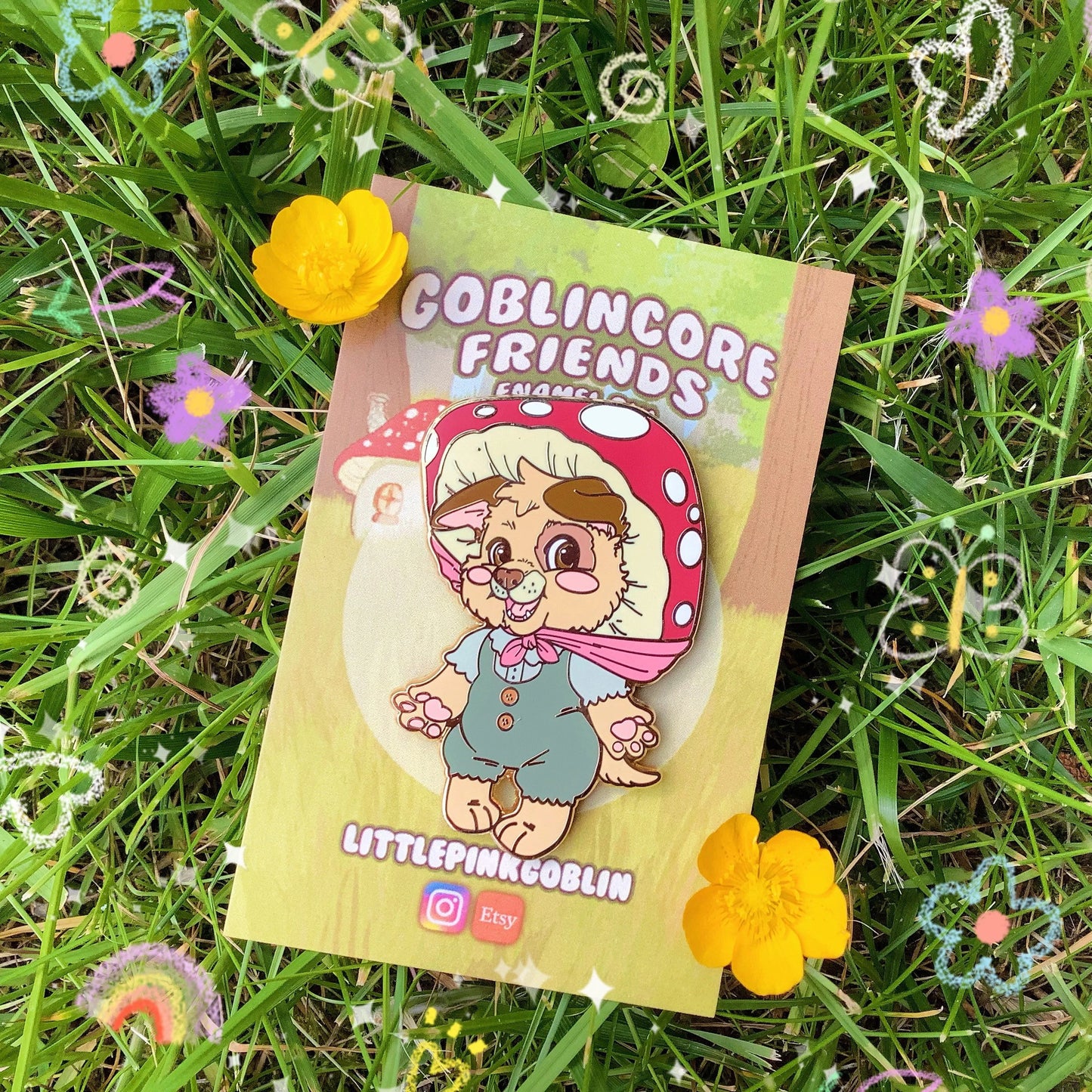 Goblincore Friends Enamel Pins