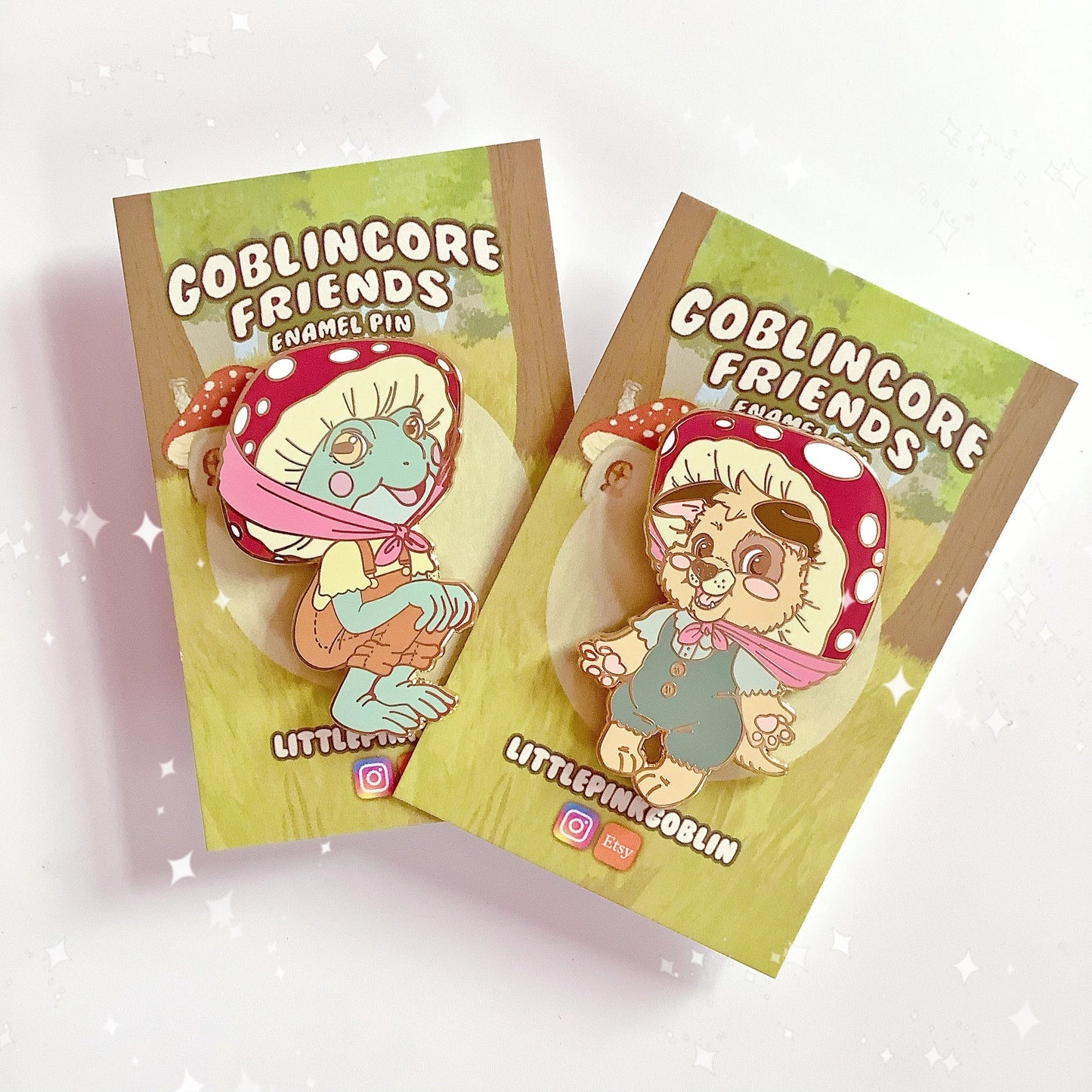 Goblincore Friends Enamel Pins