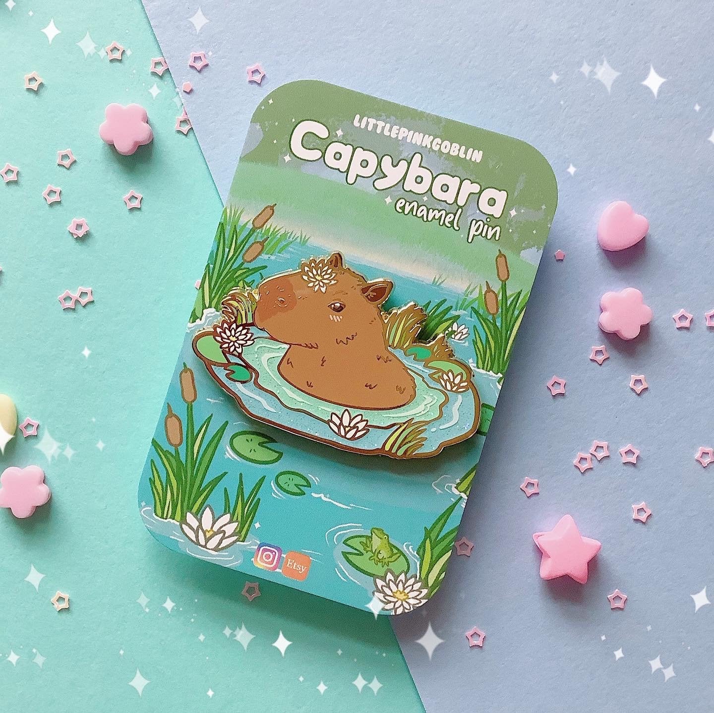 Capybara Enamel Pin