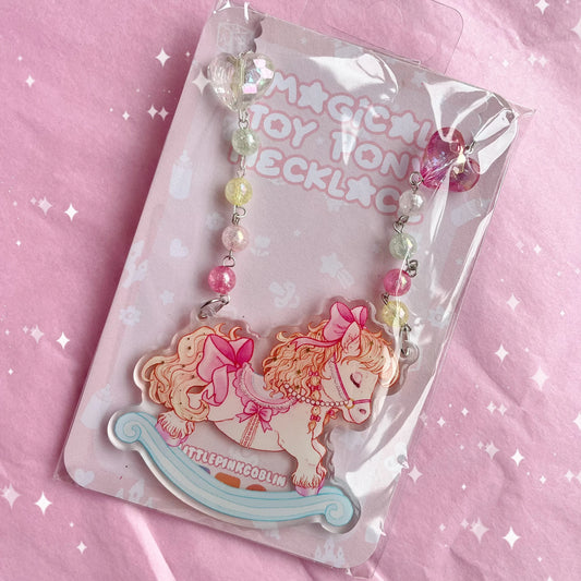 Rocking Horse Acrylic Necklace