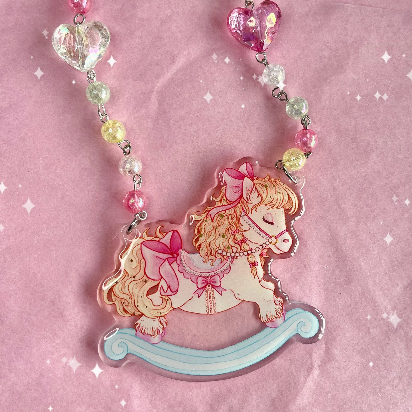 Rocking Horse Acrylic Necklace