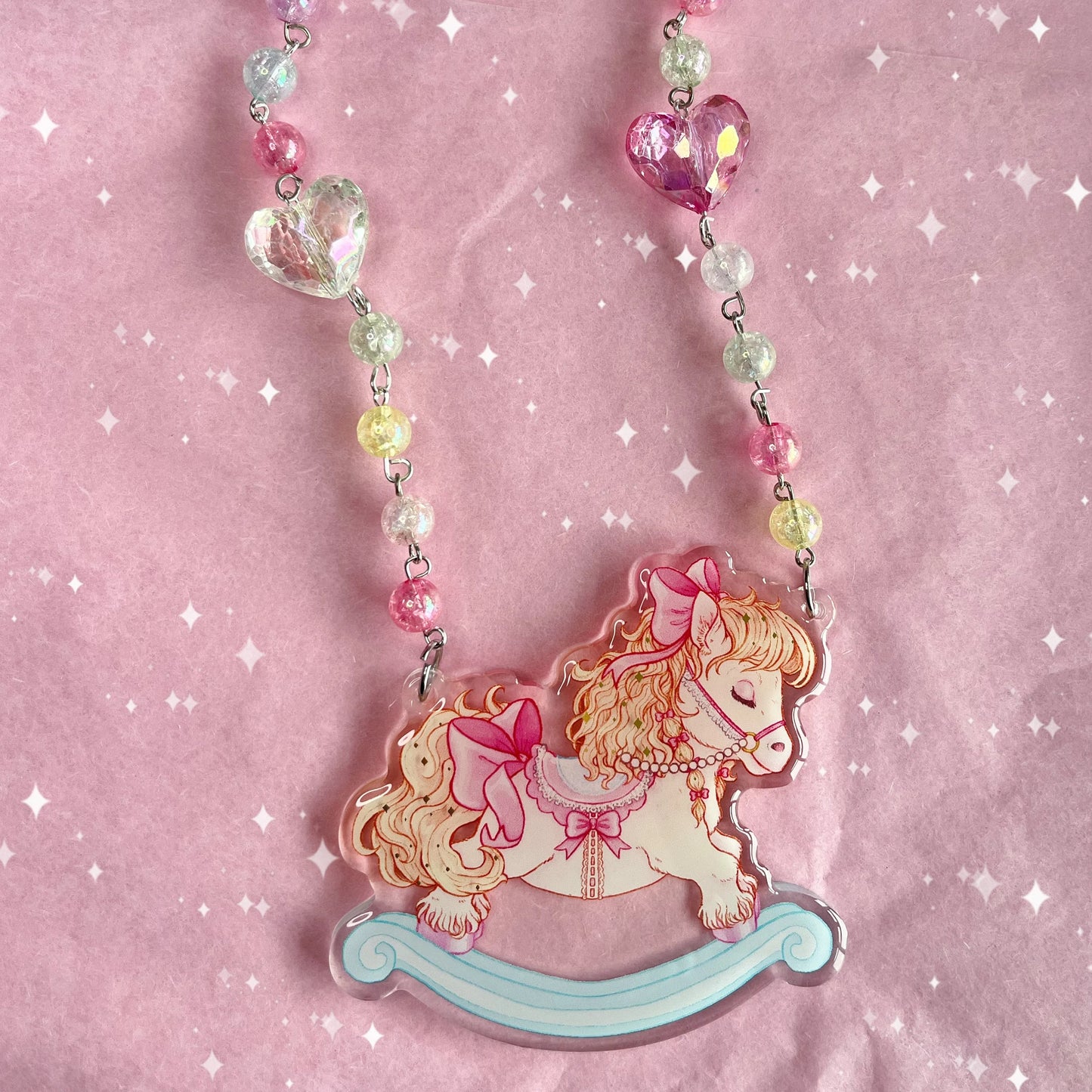 Rocking Horse Acrylic Necklace