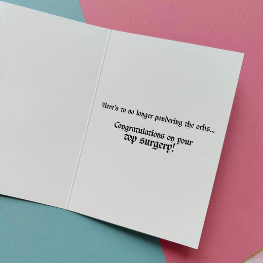 Congratulations On Your Top Surgery | Greetings Card with White Envelope