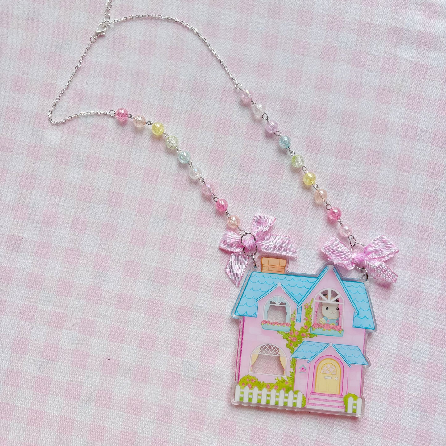 Dollhouse Cottage Shaker Charm Necklace