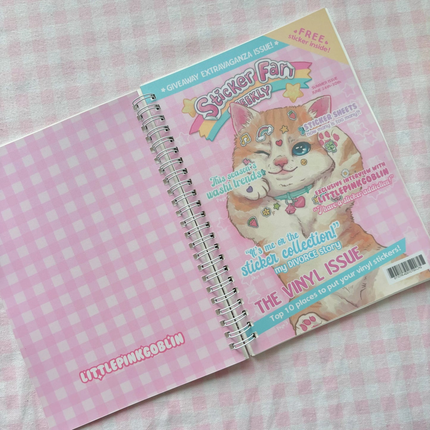 'Sticker-Fan Weekly' A5 Reuseable Collectors Sticker Book