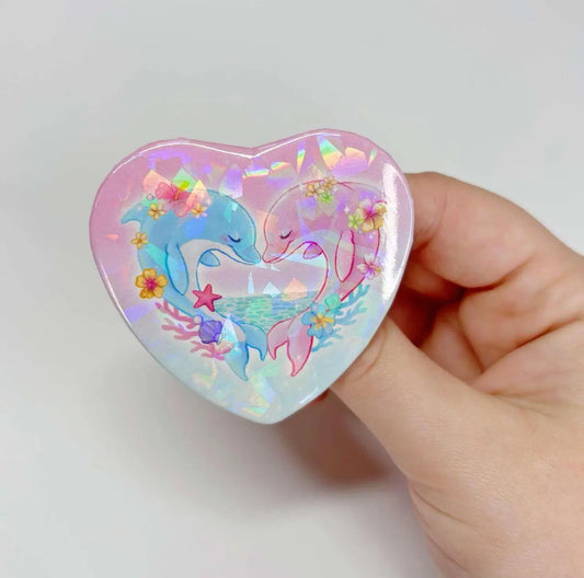 Kawaii Dolphins | Holographic Badge