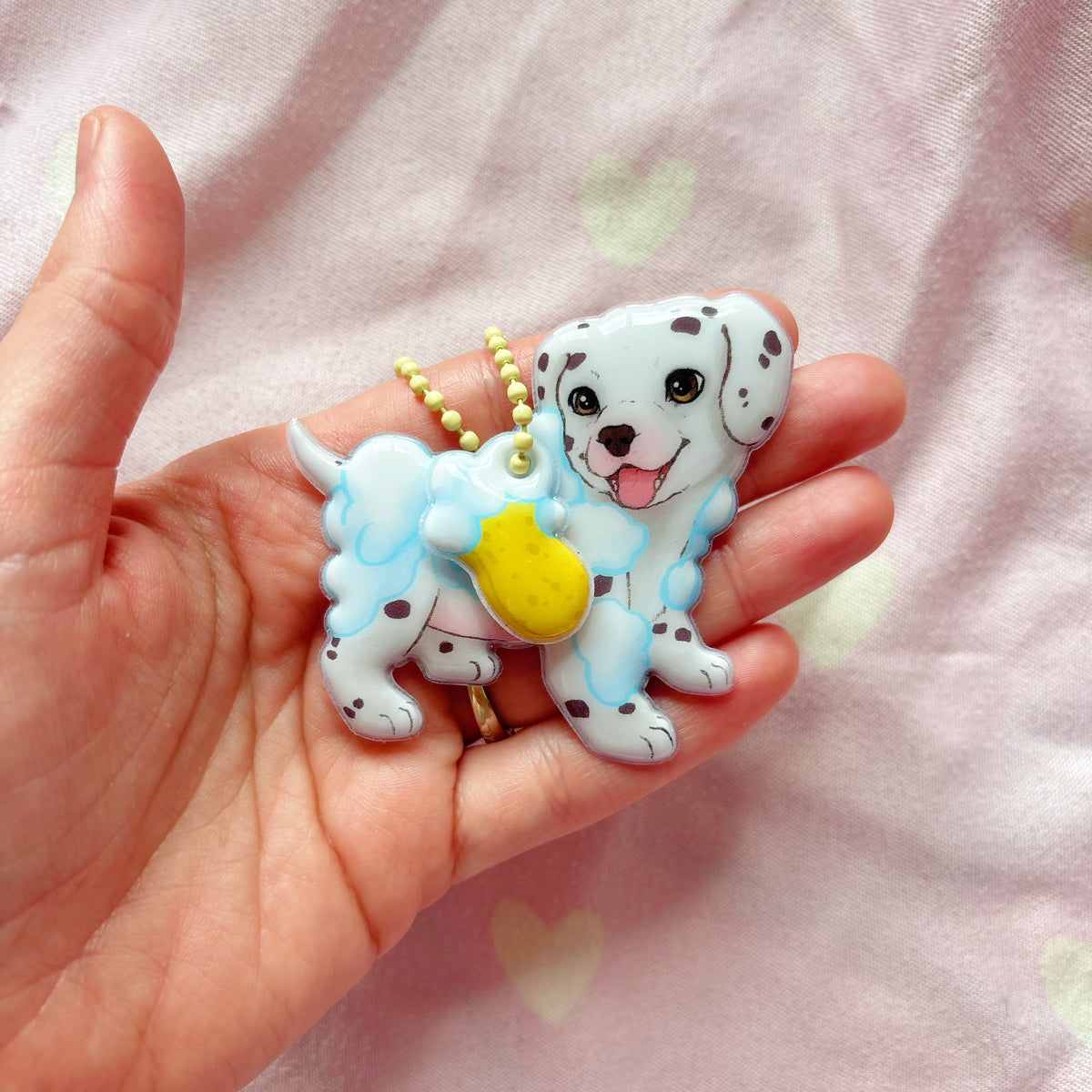 Dalmatian Bath-time Mini-Game Puffy PVC Charm