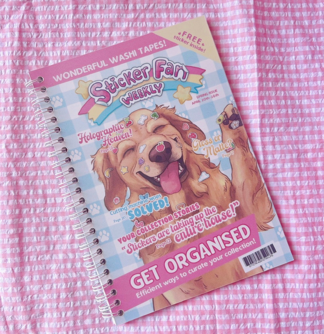 Dog Edition 'Sticker-Fan Weekly' A5 Reuseable Collectors Sticker Book