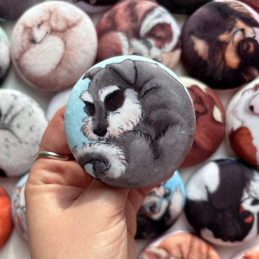 Paws & Dreams Plush Pin | Schnauzer
