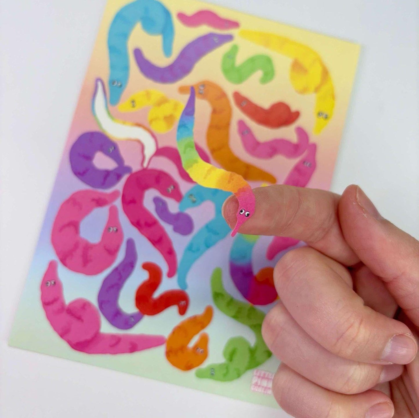 Worm On A String | Vinyl Sticker Sheet