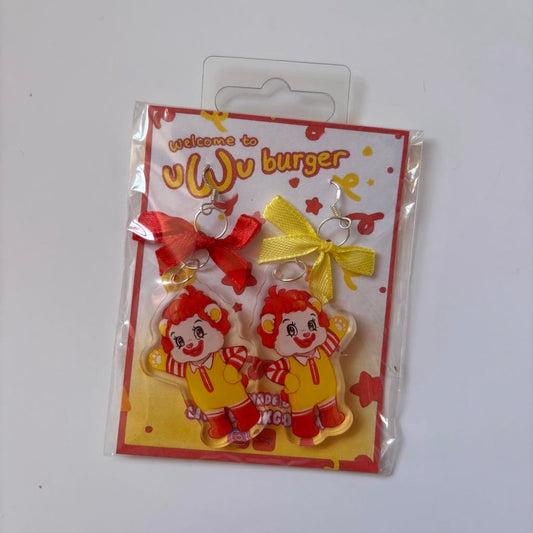 UWU Burger McDonalds Earrings