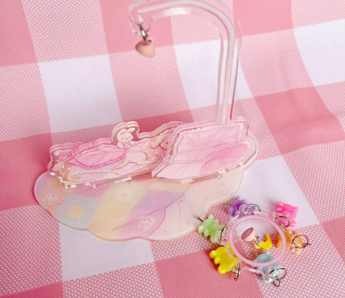 Puppycore Baby Mobile Moving Acrylic Standee Baby Pink Decor