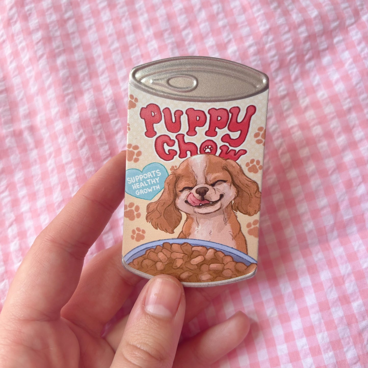 Puppy Chow Tinplate Can Badge