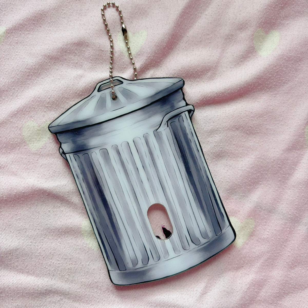 Trash Can Acrylic Photocard Holder Charm