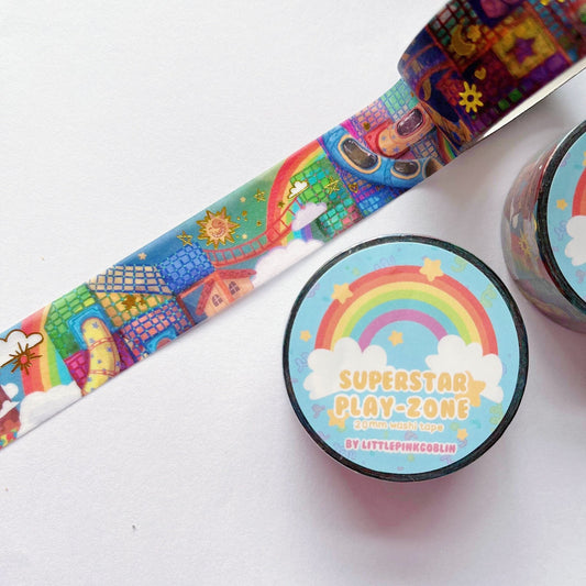 SuperStar Play Zone Washi Tape 20mm x 20m Soft Play Illustration Design