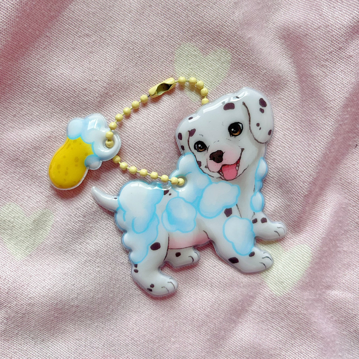 Dalmatian Bath-time Mini-Game Puffy PVC Charm