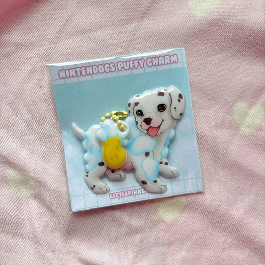 Dalmatian Bath-time Mini-Game Puffy PVC Charm