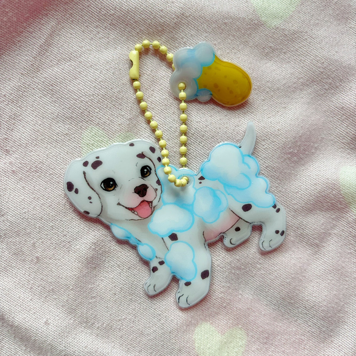 Dalmatian Bath-time Mini-Game Puffy PVC Charm