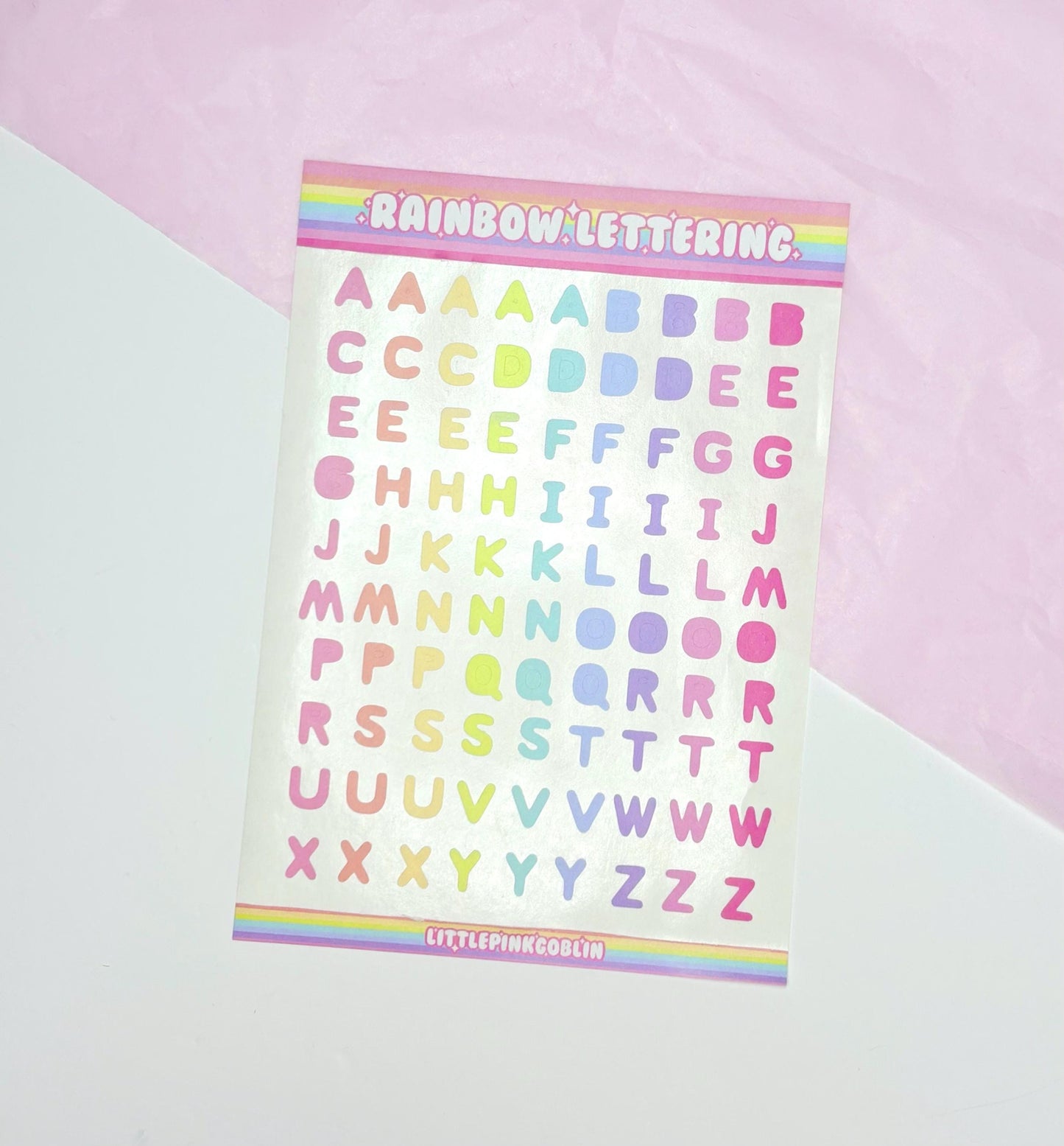 Rainbow Lettering | Planner Stickers