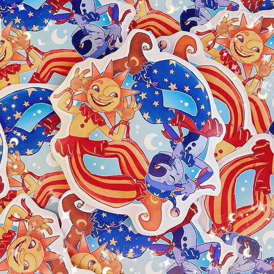 FNAF-Inspired Sun and Moon | Vinyl Sticker
