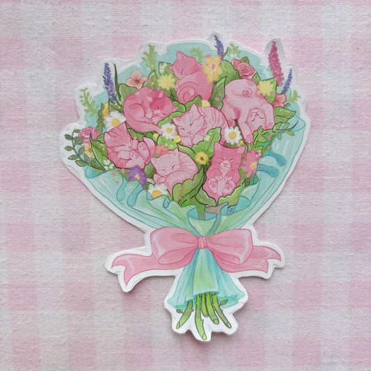 Kitty Bouquet | Vinyl Sticker