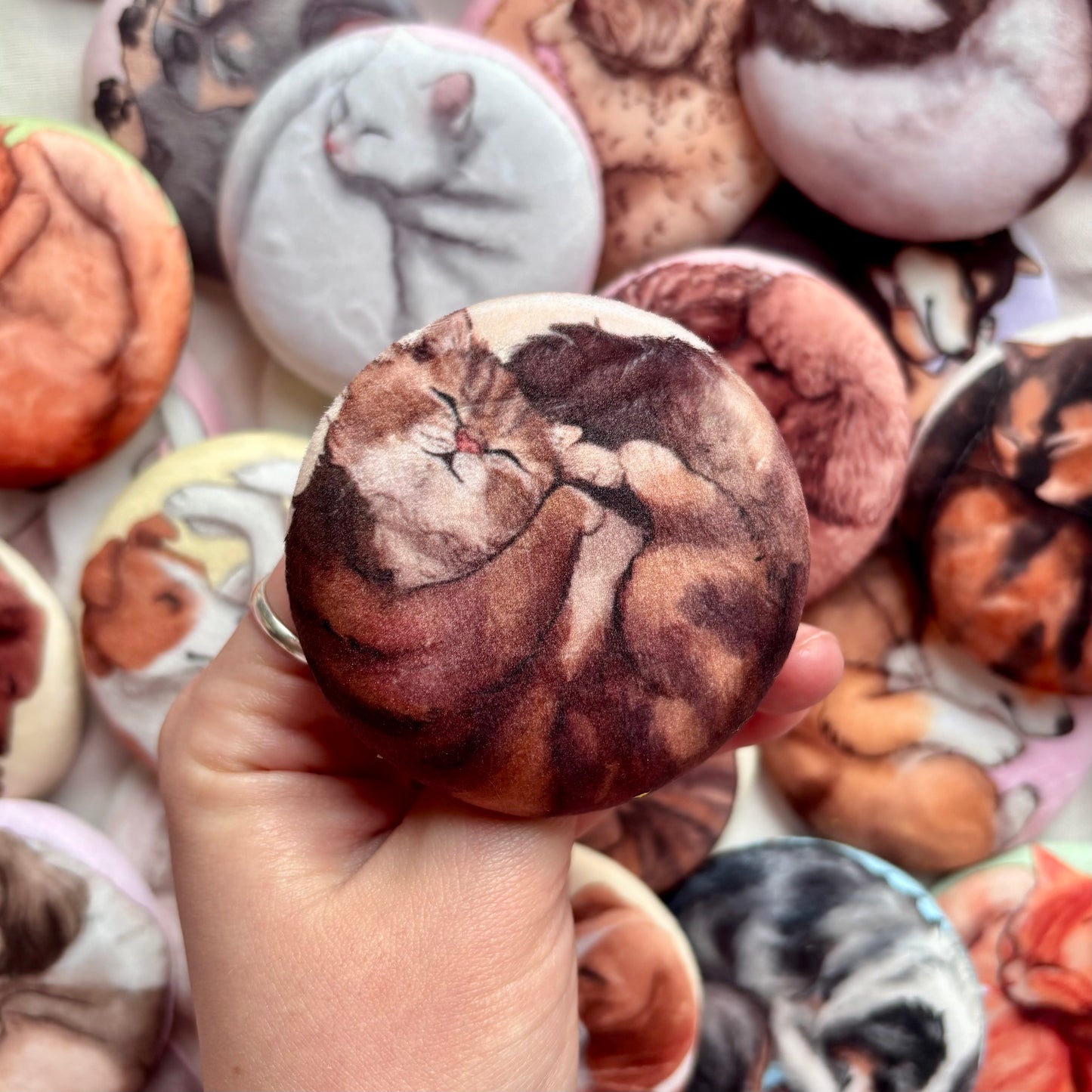 Paws & Dreams Plush Pin | Tabby Cat