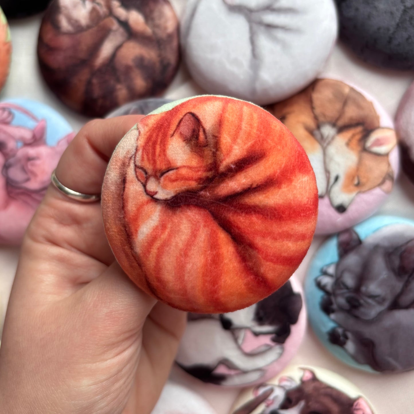 Paws & Dreams Plush Pin | Orange Cat