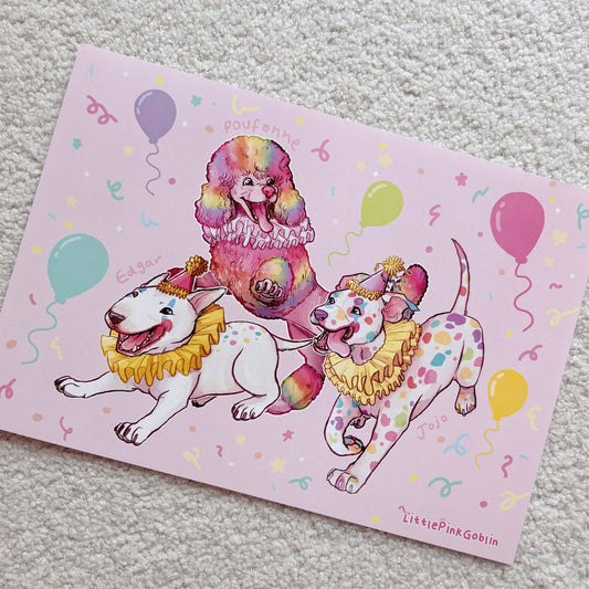 Party Pups A4 Print