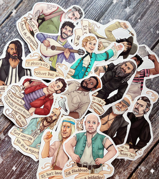 OFMD Character Quote Collection | Vinyl Stickers