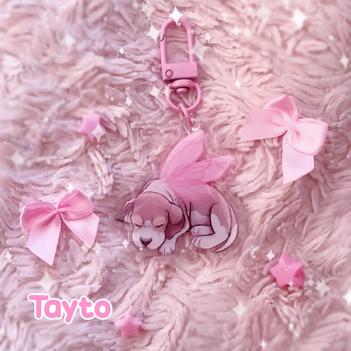 Sleeping Fairy Puppies | Acrylic Charms