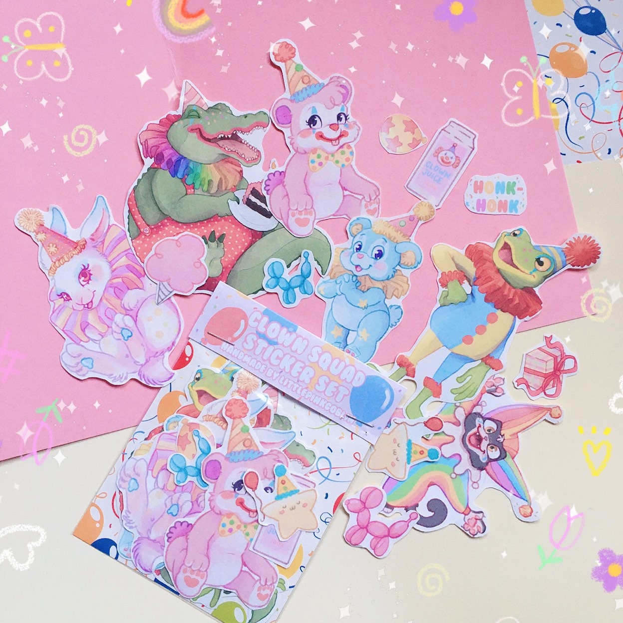 Clown Squad Kawaii | Vinyl Sticker Set (14pc)