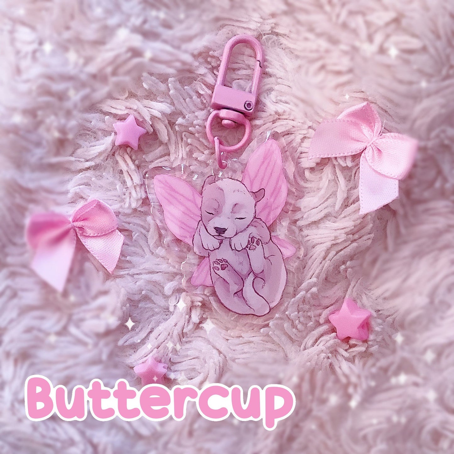 Sleeping Fairy Puppies | Acrylic Charms
