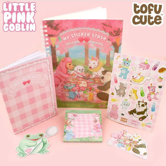 Tofu Cute x LittlePinkGoblin - Sakura Stationery Bundle