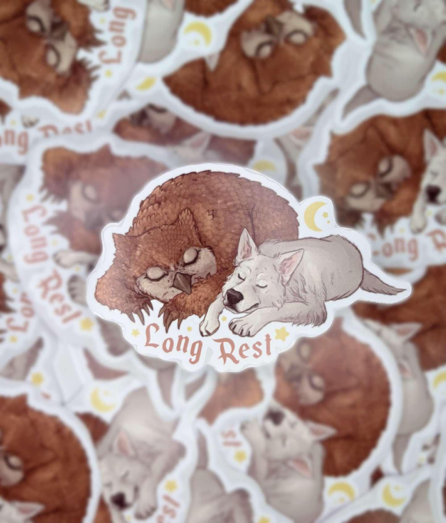 BG3 Scratch and the Owlbear | Vinyl Sticker