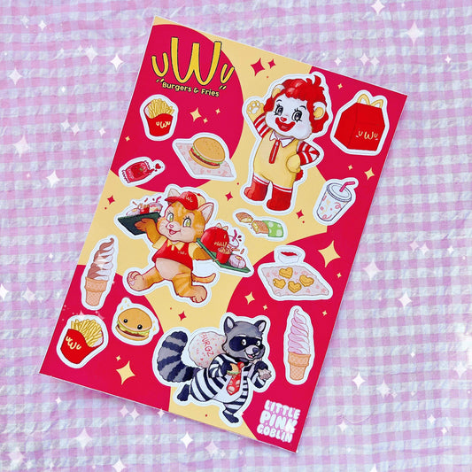 UWU Burger | Vinyl Sticker Sheet