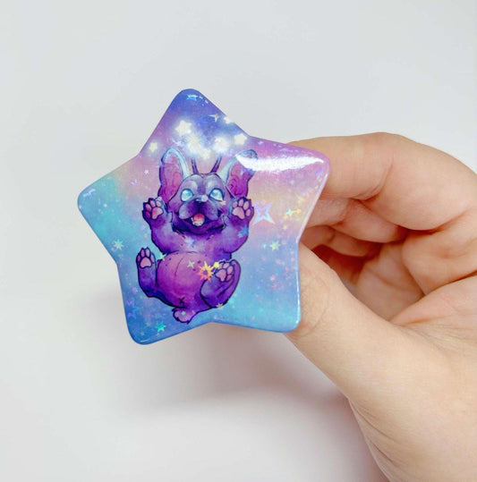 Alien Frenchie | Holographic Badge