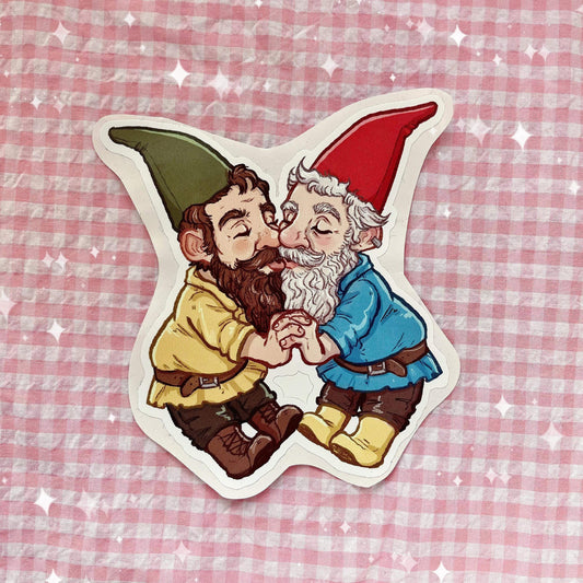 Kissing Gnomes Vinyl Sticker