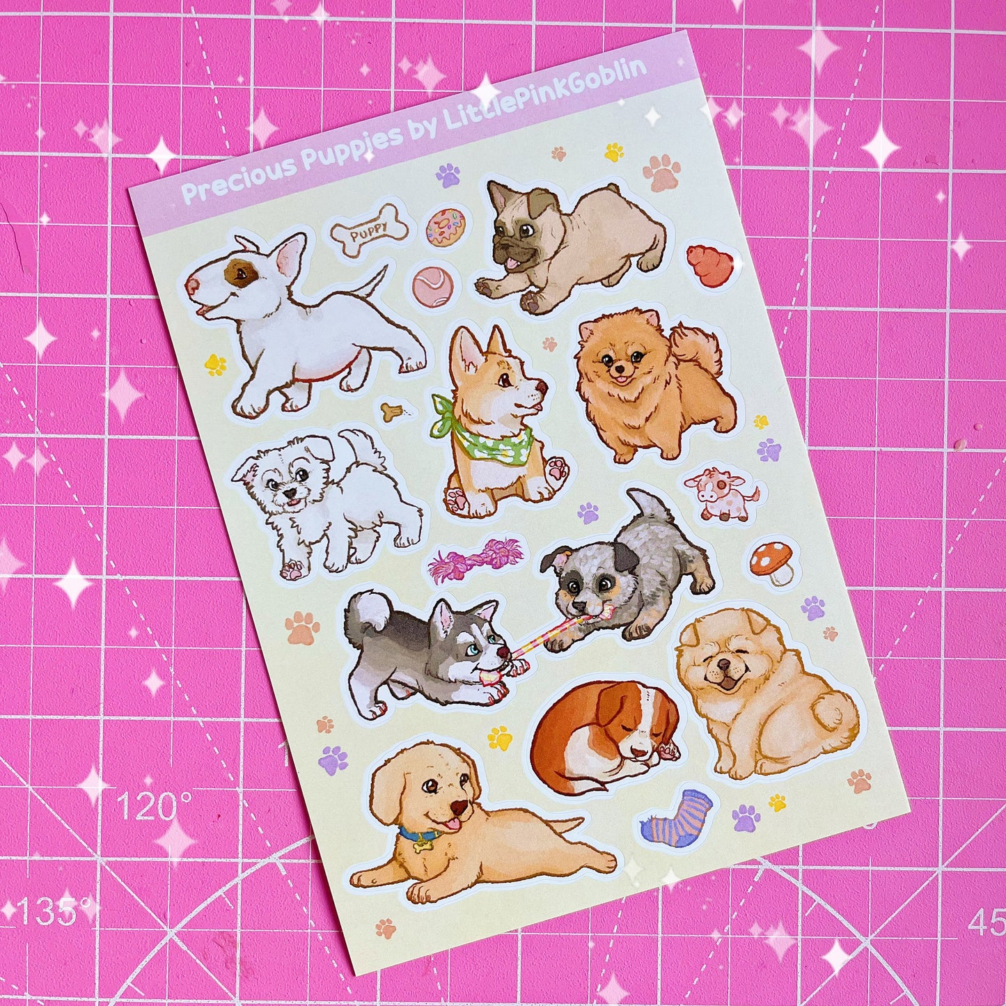 Cute Puppies | Vinyl Sticker Sheet