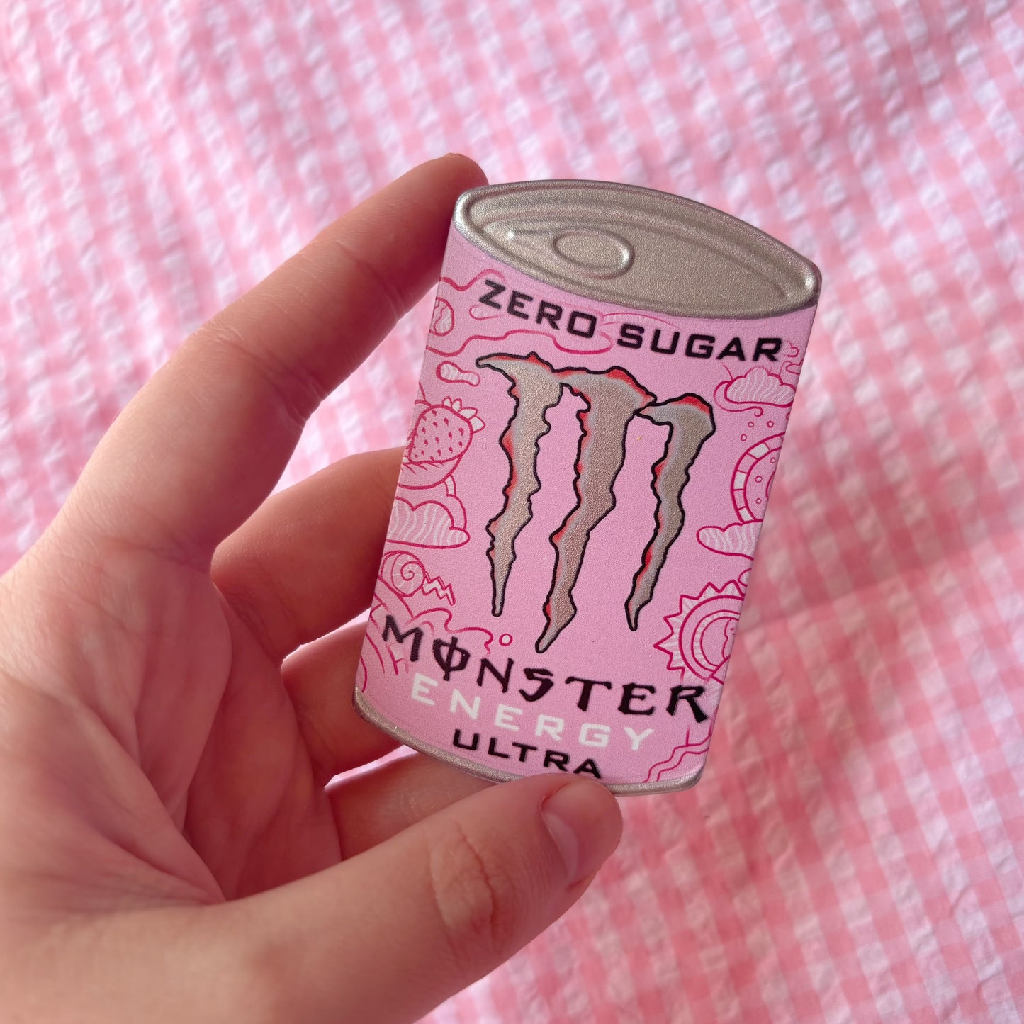 Monstrously Sugar-Free Strawberry Dream Tinplate Can Badge