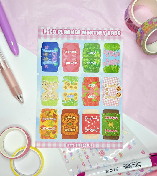 Monthly Tabs | Planner Stickers