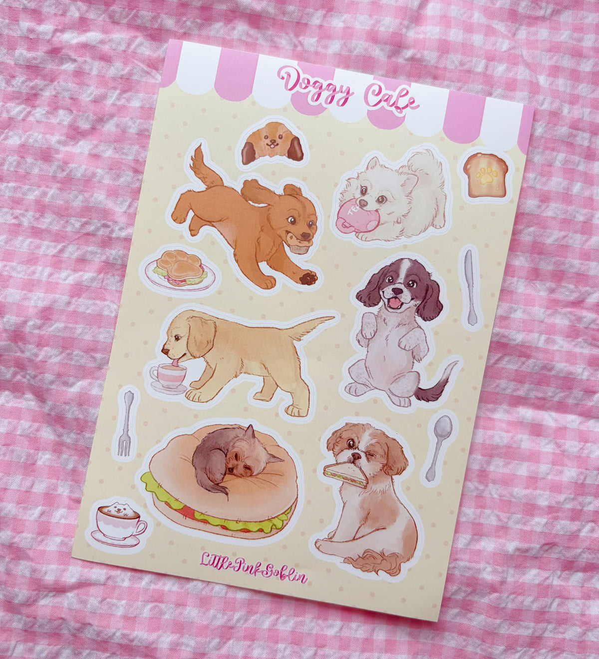 Dog Cafe A5 Planner Pad & Vinyl Sticker Sheet