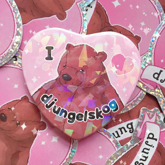 I ♡ Djungelskog | Holographic Badge