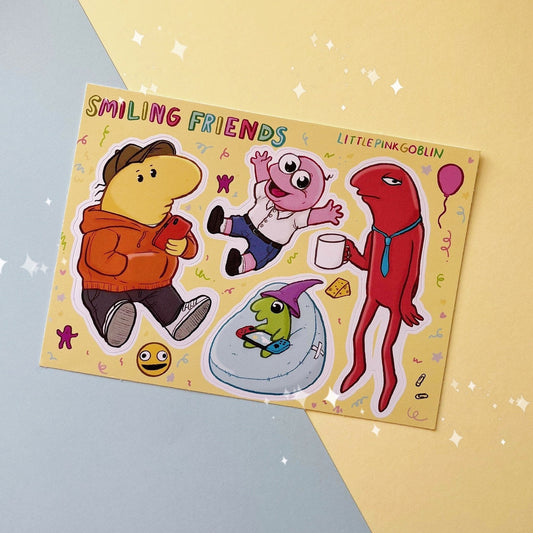 Smiling Friends | Vinyl Sticker Sheet