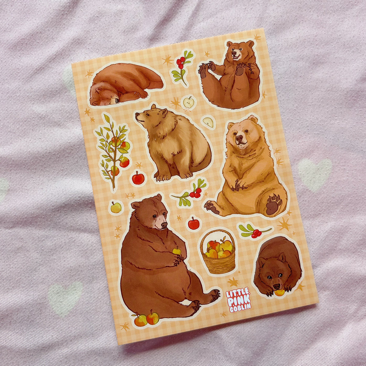 Apples & Bears | Vinyl Sticker Sheet