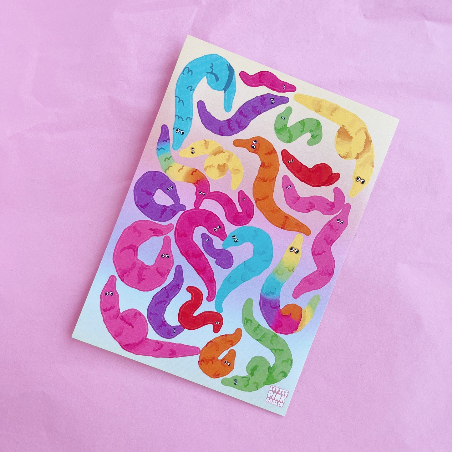 Worm On A String | Vinyl Sticker Sheet
