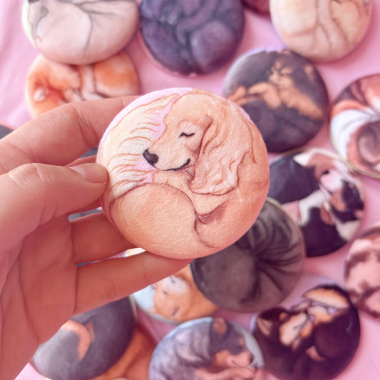 Paws & Dreams Plush Pin | Long-Haired Dachshund