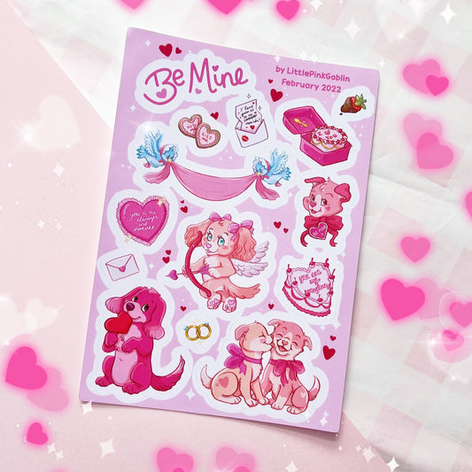 Valentines Lovecore Puppies | Vinyl Sticker Sheet