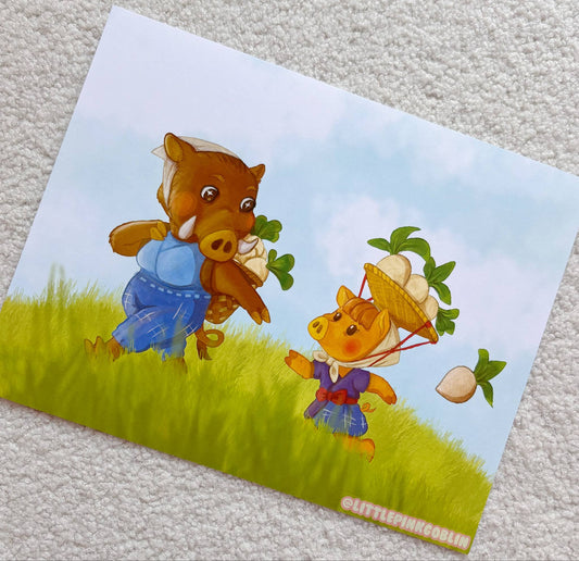 Animal Crossing Joan and Daisy Mae Print