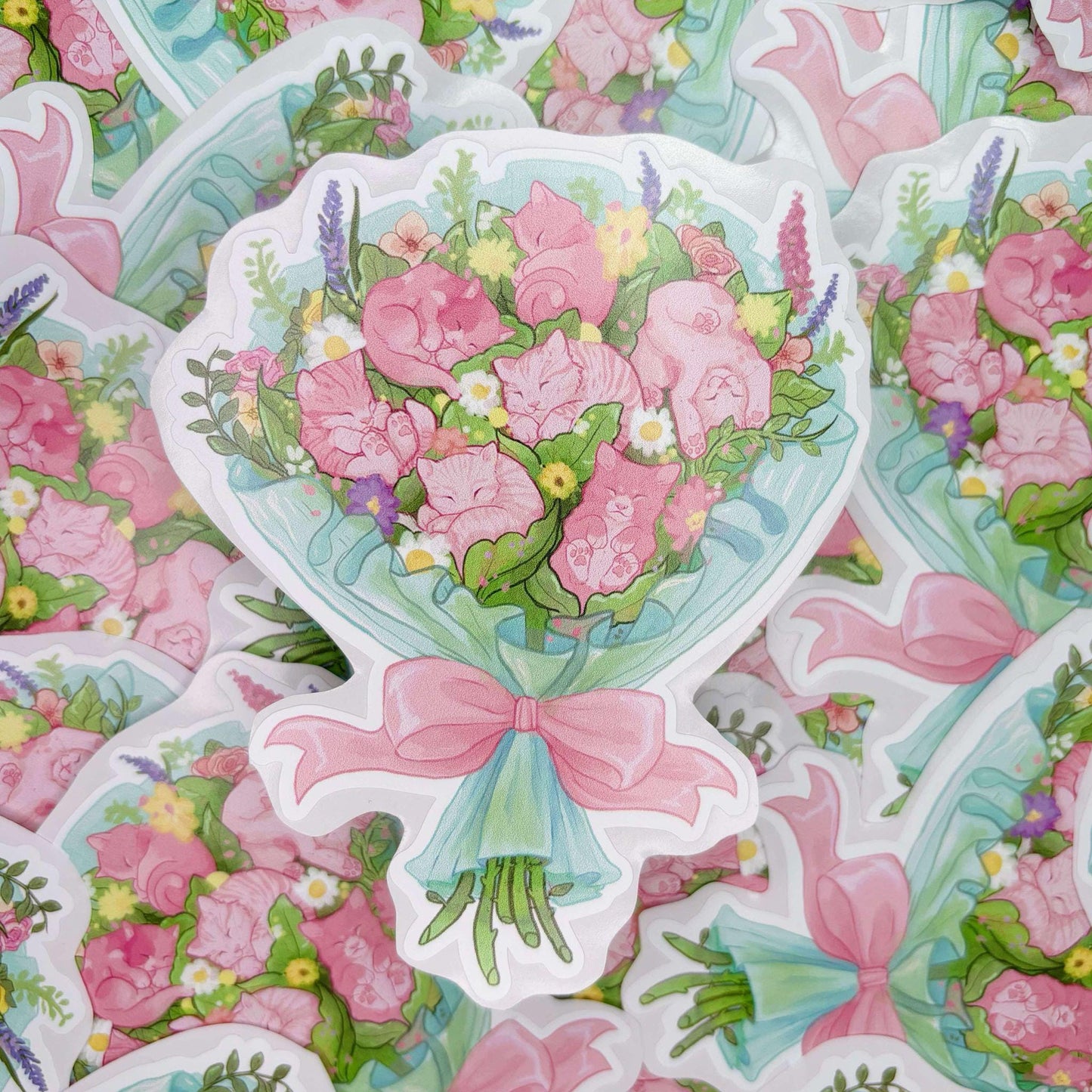 Kitty Bouquet | Vinyl Sticker