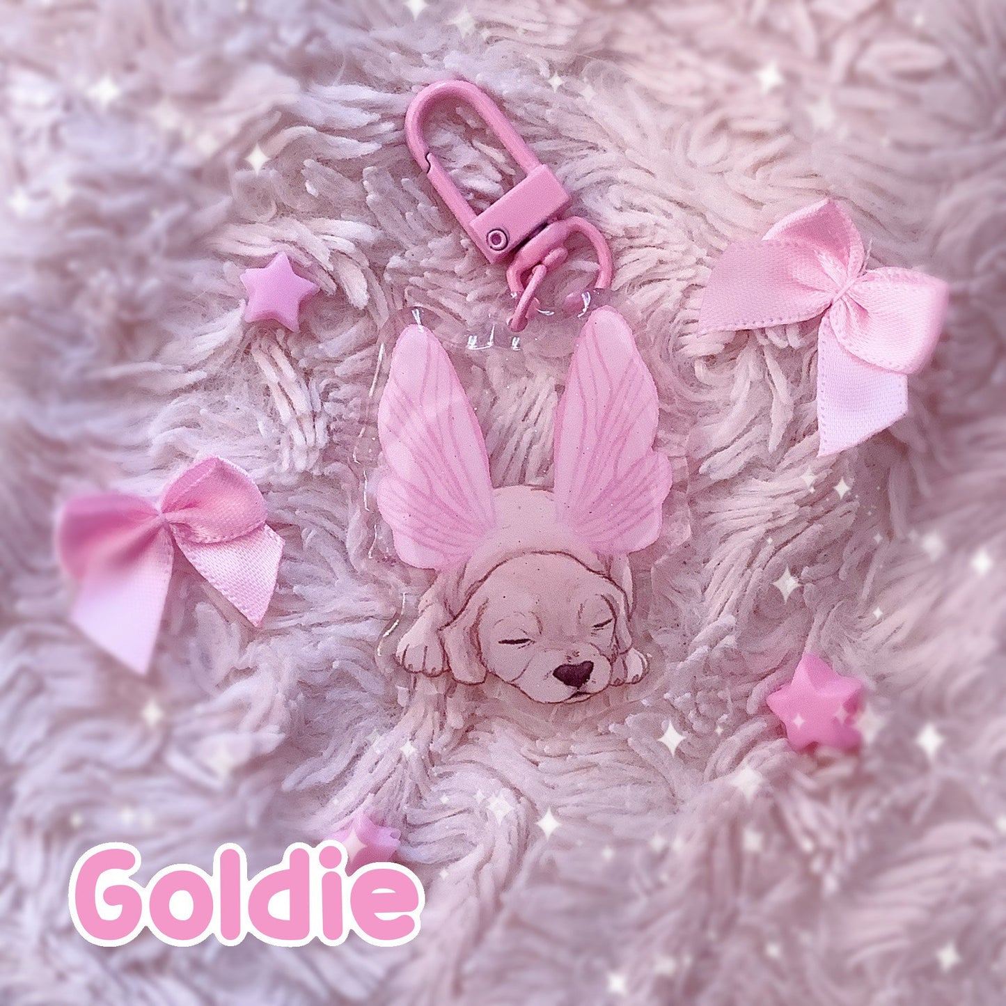 Sleeping Fairy Puppies | Acrylic Charms